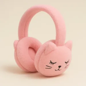 Cute Pink Cat Earmuffs for Women & Girls  | Stylish & Comfortable Cold Weather Accessory